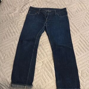 Samurai Geisha Dark Blue Straight Selvedge Denim Jeans